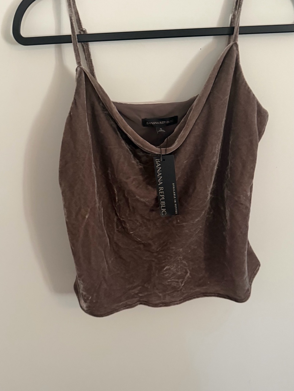 Banana Republic Brown Velvet Cowl Neck Camisole
